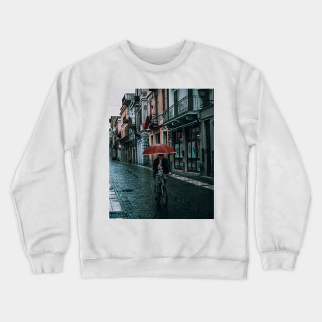 Street Photography Italian Urban City Crewneck Sweatshirt by Luigi Veggetti